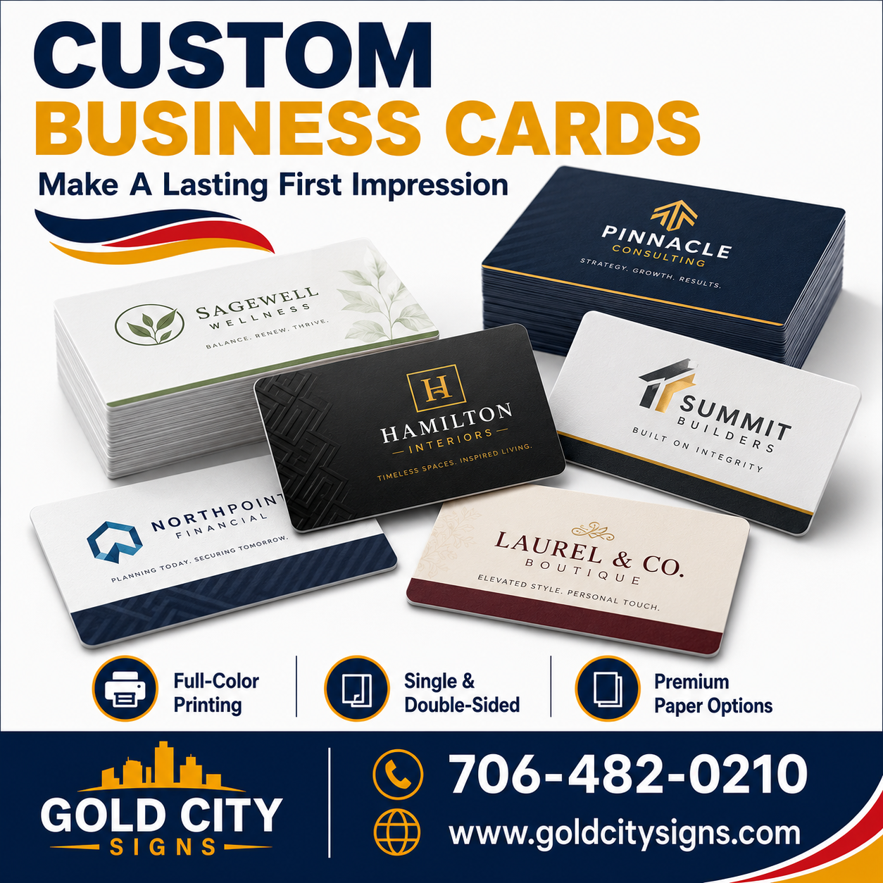 Custom Business Cards - Gold City Signs