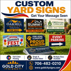 Dahlonega GA Custom Yard Signs Real Estate Contractor Printing