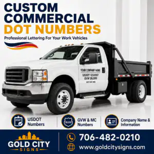 Dahlonega Vehicle Lettering Custom Commercial DOT Numbers Vinyl