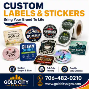 Dahlonega GA Custom Labels and Die-Cut Vinyl Stickers