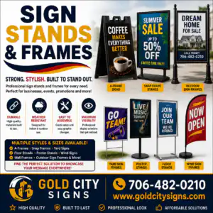 Gold City Signs Sign Stands and Frames Dahlonega GA
